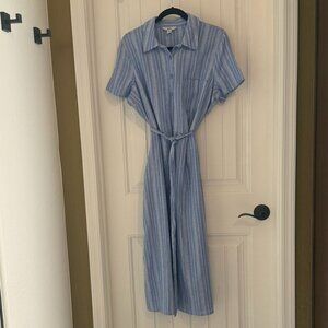 Soft Linen Croft & Barrow Blue Stripe Dress